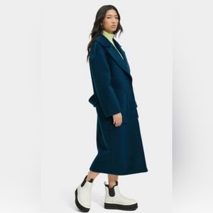 UGG Blue Hattie oversized long wool blend coat